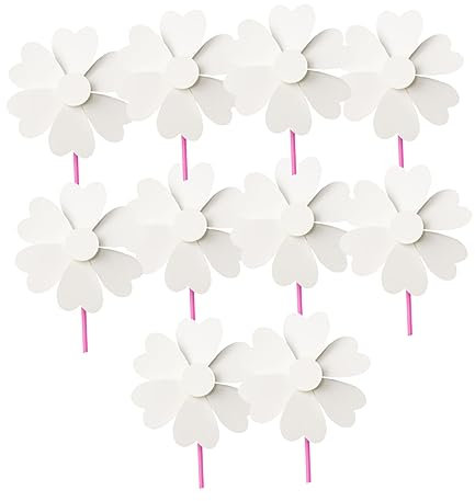 TOYANDONA 10piezas Molino De Viento Unidades Juguete para Pintar Molinete De Viento Decorativo