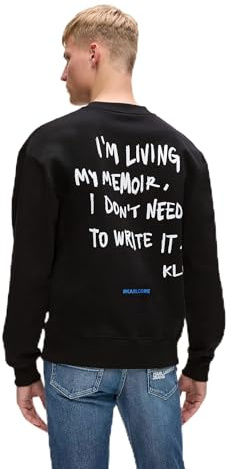 Karl Lagerfeld Jeans Homme Relaxed Karlismall Sweatshirt Black M