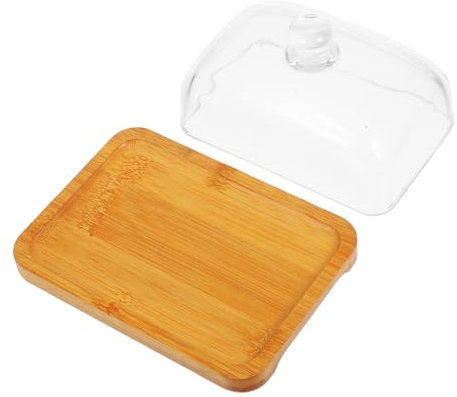 Mobestech Beurrier Rectangulaire Verre Avec Couvercle Étanche Pour Réfrigérateur Et Service Plateau Polyvalent Pour Beurre Fromage Cupcakes Et Desserts