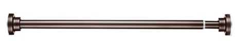 LQSYBHD Gardinenstange,Kein Bohren Vitragestange,Duschvorhangstange,rutschfeste Vorhangschiene,Federspannungs Spannstange,Teleskopstange Aus Edelstahl,für Bad(Size:105-170cm,Color:Brown)