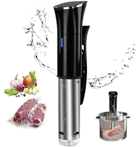 Cuiseur sous vide, mijoteuse sous vide 1100 W, thermoplongeur étanche avec IPX7 4-15 L PC+304 en acier inoxydable, contrôle de température par écran tactile, pour hôtels, restaurants occidentaux, cuis