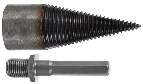 HIAKDOFT Punta Spaccalegna Trapano in Acciaio Carbonio per da Strumento Versatile per Spaccare Tronchi e Forare Facile e Resistente per Taglio Legname