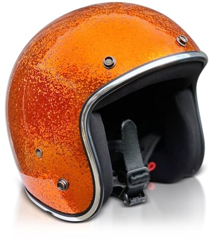 ALPHA SPEEDS – Jet Helm Motorrad Fiberglas Schale Offener ¾ Helm Biker Helm Abnehmbares Innenfutter Chopper Helm Falke Helmet