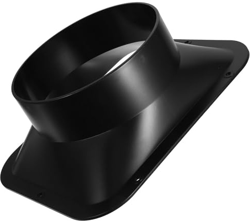 Flangia di Ventilazione Aria Abs Nera per Condotto, Raccordo Rettangolare | Impianto Canalizzazione, Collegamento e Riparazione Impianti, Connessione Stabile e Sicura