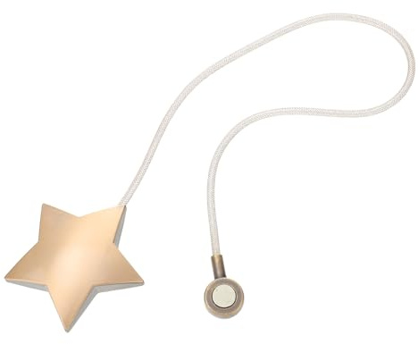 DIYEAH Fermatenda Magnetico Forma di Stella Elegante Clip Fermatenda Senza Foratura per Tende da Salotto Adatto Tende Oscuranti da Bagno Velo Decorazione Contemporanea per Casa e Ufficio
