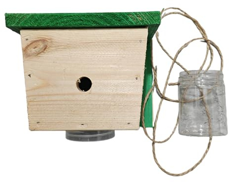 Wespenfalle – Insektenfänger, wiederverwendbar, im rustikalen Stil – Haus für Bienen, Schreiner und Wespenfalle – für Terrasse, , Hinterhof, Terrasse, Garten,