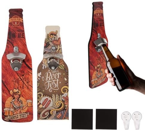 SITAKEGS 2pack Biere Décapsuleurs Muraux Ouvre Bouteille Mural en Bois