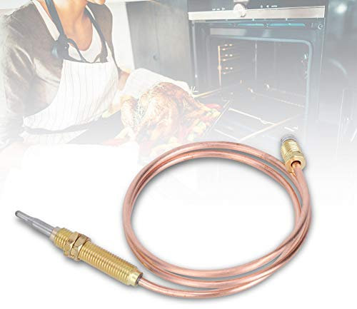 DEWIN Thermocouple, Gas Thermocouple M8 Thread Heating Gas Thermocouple Probe 600mm for Fireplace BBQ Grill Accessories