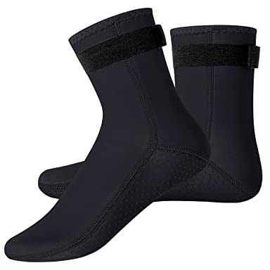 YDQUANI 3mm Neoprene Wetsuit Socks Thermal Anti-slip Diving Socks Boots for Men Women Snorkelling Swimming Surfing Kayaking Canoeing Water Sport (l)