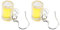 Holibanna 1 paire de boucles d'oreilles en forme de tasse de bière miniature - Cadeau idéal pour les femmes et les filles.