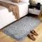 Hafaa Rugs Living Room – Grey Area Rugs for Bedroom Non Slip – Fluffy Shaggy Rug Super Soft Small Thick Pile Non-Shedding Plush Carpet for Lounge, 60cm x 110cm