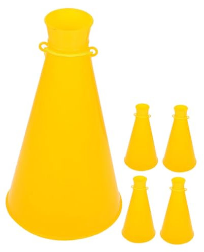 Abaodam 5stücke Teiliges Cheer Megafon Kunststoff Noisemaker Für Sport Partys Und Veranstaltungen Zubehör Für Fans Und Feiern Gelb