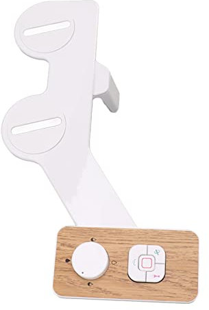 Bidet-Aufsatz mit Zwei Düsen, Bidet-Aufsatz, Bidet-Toilettensitz-Aufsatz, Kupfer-T-Stück, Holzmaserungsknopf, Bidet-Toilettensitz-Befestigungsknopf für Sanitär- und Damenwäsche