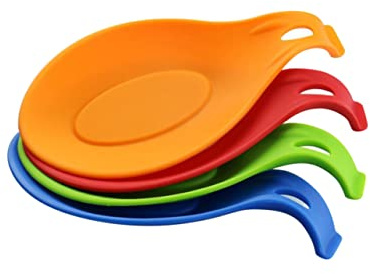 Set Poggia Cucchiaio in Silicone a Mandorla, 2 Pezzi