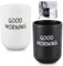 Zahnputzbecher, 2 Stück Mundwasser Tasse(Schwarz + Weiß), Kunststoff Mundwasser Tasse, Rund Zahnputzbecher, Badezimmer Cup, Wiederverwendbar, Für Reise, Täglichen Gebrauch