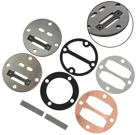 Kit valvola compressore 42mm pistone valvola pistone set, parti di riparazione pompa aria con guarnizione testa cilindro, compressore per pezzi di ricambio e valvola pneumatica set per Oil-o