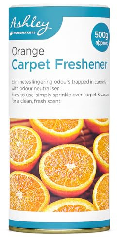 Underfoot Carpet Freshener Powder 500g – Odour Neutraliser, Long-Lasting Citrus Scent, Easy Sprinkle & Vacuum Deodoriser Suitable For Most Carpets, Rugs