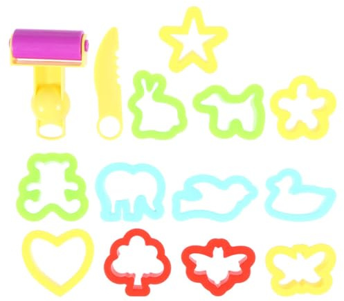 BESPORTBLE 28 Pièces Moules à Pâte à Modeler Outils pour Pâte à Modeler Moules Plastique pour Garçon Fille Style Aléatoire
