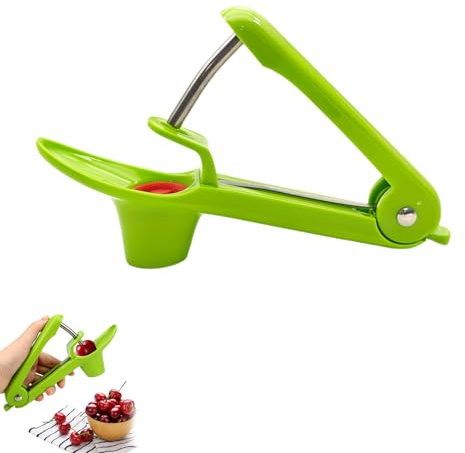 Cherry Stoner Remover,Cherry Pitter Olive,Cherry Pitter Tool Pit Remover,Pip Removal,Fruit Cutter Grape,Olive Puller Splitter,Stainless Steel Rod for Dates Cherries Olives,Manual Pip Pitting Device