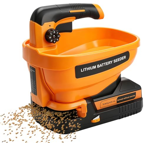 WingFly DeWalt - Esparcidor de abono con batería para Dewalt 18 V, 20 V, con depósito de 5,5 litros, ángulo de dispersión de 140°, velocidad de dispersión de 6 niveles, cubre hasta 800-1000 m² (sin