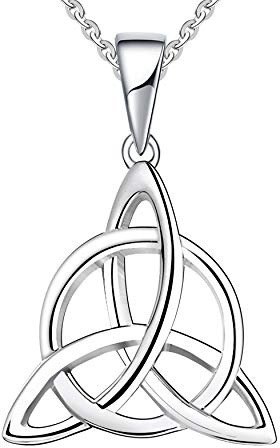 JO WISDOM Collana Nodo celtico di Triquetra irlandese argento 925 donna