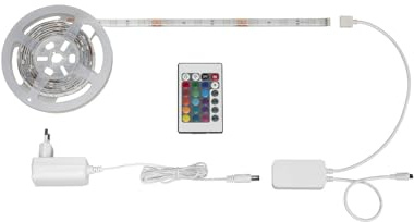 BRILONER – Smartes LED Band 5m, funktioniert mit Amazon Alexa, Wifi LED Strip, Bluetooth, RGB, App Steuerung, Flexband inkl. Fernbedienung, selbstklebend