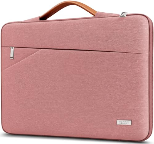 TECOOL 13,3 Zoll Laptop Tasche Hülle für MacBook Air 13 13,6 M5 M4 M3 M2 M1(2026-2010), MacBook Pro 14/13 M5 M4 M3 M2 M1(2026-2012), 13,3'' Laptoptasche Wasserdicht Schutzhülle,Rosa