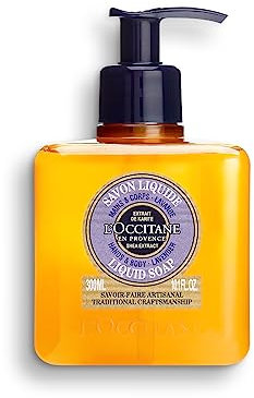 L'OCCITANE Shea Lavender Hands & Body Liquid Soap 300ml | Enriched With Shea Butter | Vegan & 98% Readily Biodegradable | Luxury & Clean Beauty Body Care for All Skin Types