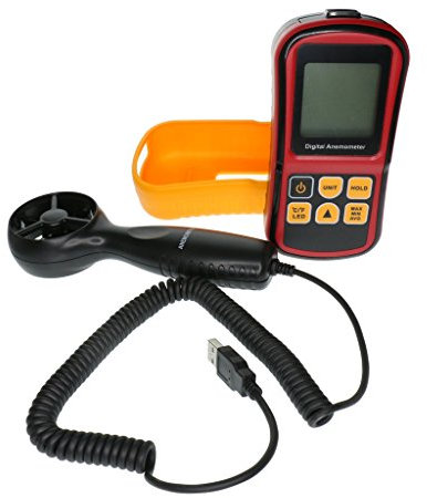 Luzhengyang GM8901 Jauge de vent et de température pour anémomètre