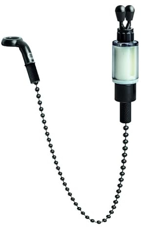 Saber - Bobbin Bite Indicator - White - with 10g Drag Weight - Features Adjustable Line Clip - Tough Ball Chain & Quality Threads - Ideal for all Angling Situations - Fishing Accessories
