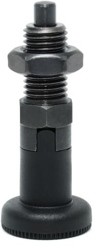 AUZHU- PTL- Metrische- Stahl- Rastbolzen mit Rastsperre Arretierbolzen Federbolzen Positionierbolzen Sicherungsstifte Radbolzen Ausrichtstifte Teleskopstift Indexierstift Größe: M10 mm, S5 mm