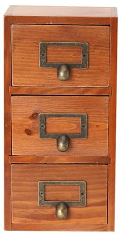 ABOOFAN Caja de Almacenamiento de Madera Multifuncional y Resistente para Escritorio para Organizar Diseño Retro en Cocina y Sala de Estar