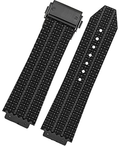 SOMKB Uhrenarmband für HUBLOT BIG BANG Silikon 25 * 19mm Wasserdicht Herren Uhrenarmband Kette Uhr Zubehör Gummi Uhrenarmband, 25-19mm, Achat
