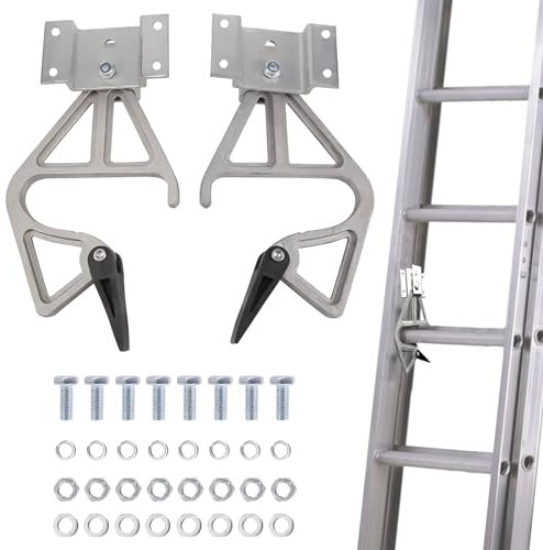 mumisuto 2Pcs Aluminum Extension Ladder Lock, Ladder Rung Locks Telescoping Ladder Locks Replacement Ladder Accessories Compatible for Werner 28-11 Rung Lock Kit