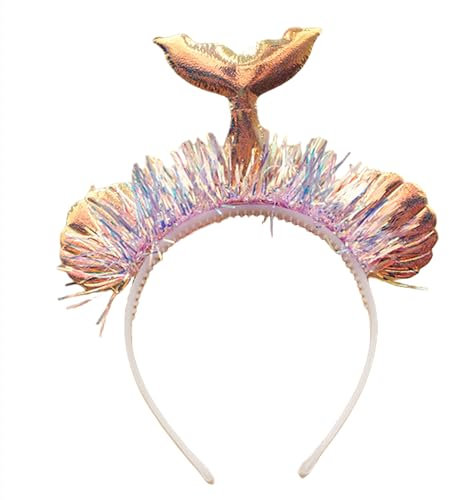 Zundo Haarreif-Set, Meerjungfrau Haarreif, Prinzessin Mädchen Haarbänder, Haarreif Stirnband mit Pailletten Haarschmuck
