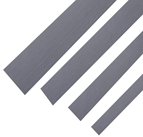 PuPLum 3 Meter Edelstahl-Wandleiste Metallleiste Selbstklebende Zierleiste Wandleiste Flexible Wandverkleidung für Decke, Spiegelrahmen und mehr (Size:Width 6cm/2.36inch,Color:Gebürstetes Schwarz)