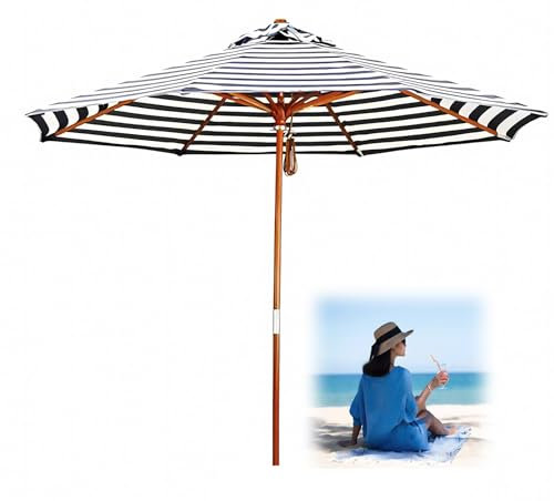Gartenschirm 270CM Tragbarer, zusammenklappbarer Sonnenschirm, Regenfester Sonnenschutz for Balkon Garten Terrasse Strand