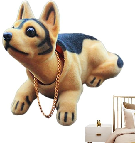 Moxeupon Wackelkopfpuppen fürs Auto, Auto-Wackelkopf-Armaturenbrett - Harz-Armaturenbrett-Hundefiguren mit schüttelndem Kopf,Kreative niedliche dekorative Auto-Armaturenbrett-Verzierung für