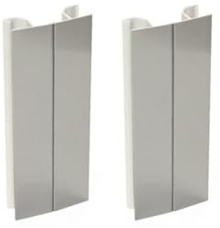 KIT 2 MULTI ANGOLI PER ZOCCOLO IN VARI COLORI H10, H12 E H15 | CONNETTORE PER ZOCCOLINO CUCINA | MADE IN ITALY (Inox, H10 cm)