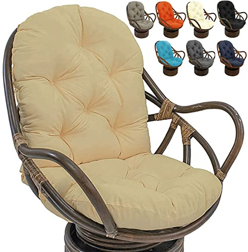 Cojines de repuesto para silla mecedora, cojín lavable y resistente para silla giratoria de jardín, cojín para sofá, tatami, alfombra para sillón reclinable, silla de mimbre mecedora