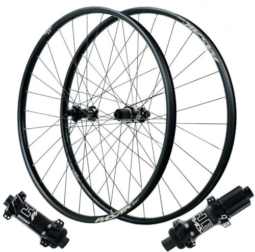 ZECHAO MTB Fahrrad Radsatz 26/27,5/29,Mid Lock-Scheibenbremse Straight Pull 28 Löcher Steckachse 110mm/148mm for 8-12 Gang Vorder/Hinterrad Wheelset(Black -HG,26inch)