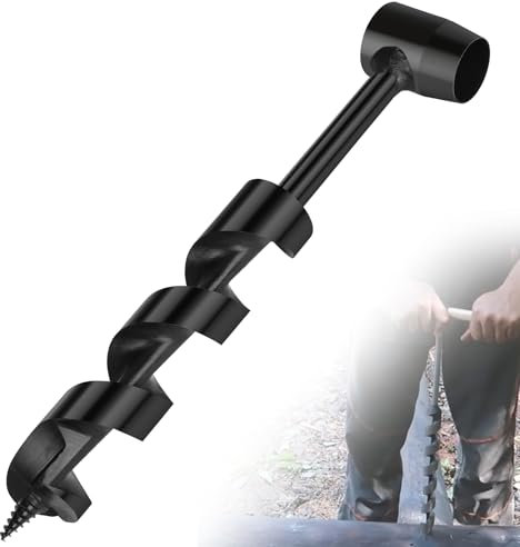 EFUTURETIME Punta per legno manuale Bushcraft, φ30 x 230 mm, trapano Bushcraft multifunzionale, punta per legno Scotch Eye, punta per legno per lavorazione del legno, sopravvivenza all'aperto,