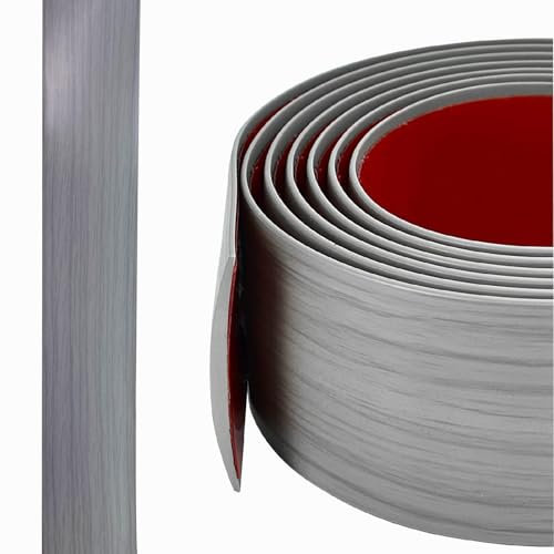 Vinyl Carpet Trim Strip, Maple Flooring Threshold Transition Strip, Self Adhesive - Floor Door Divider Strip, Laminate Flooring Trim, Door Strip, for Carpet Threshold Transition(Gray,6mx4cm)