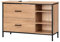EUGAD Armario Baño de Pie, Mueble Baño Bajo Lavabo con 2 Cajones y 3 Compartimentos Abiertos, con Recorte Sifón, Mueble Auxiliar Baño con Estantes Ajustables, 90x30x60 cm