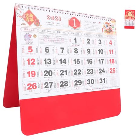 Operitacx Chinesischer Hängekalender Mondkalender Zum Aufhängen Traditioneller Wandkalender Jahreskalender Für Feiertage Praktischer Monatskalender