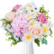 Zythrem Bouquet Fiori Finti per Decorazioni Fiori Artificiali da Esterni Fiori di Plastica Rosa Ortensia, Fiori Artificiali di Seta per Matrimoni, Feste, Decorazioni per la Casa
