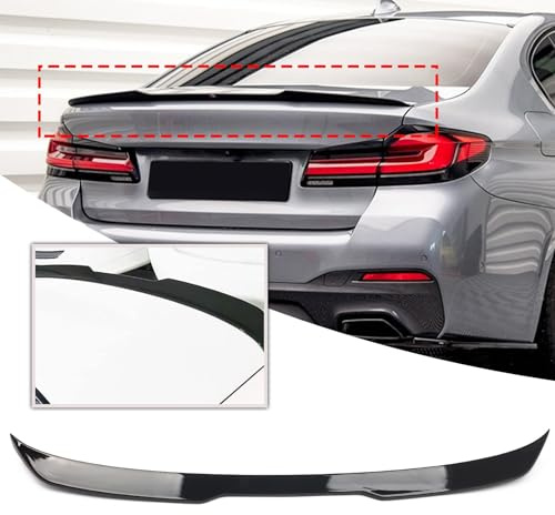 FINMOKAL Glänzend Schwarz Heckspoiler Flügellippe Kompatibel mit BMW 5er G30 530i 540i Limousine 2017-2023 - PRO Style aus Acrylnitril-Butadien-Styrol (ABS) Kunststoff in Schwarz