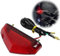 EuAcesry Fanale Posteriore Moto, Stop Luci Freno Targa Stradali Moto, Spia Segnale Freno Posteriore, ATV Dirt Bike Scooter, Accessori per la Modifica delle - Guscio Rosso