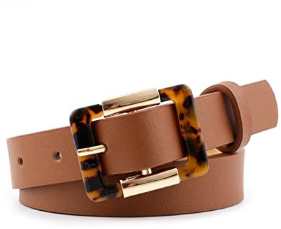 JOJOJ Damen Ledergürtel Taille breiter Bund Kummerbund Damen- und Mädchengürtel(Camel)