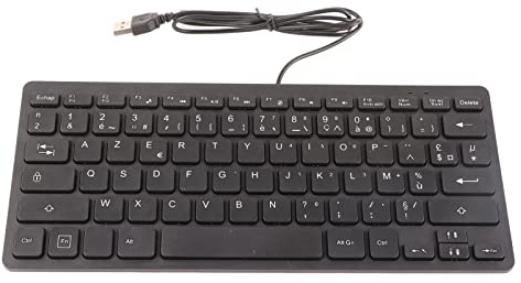Zoeyilan Clavier USB Filaire, Clavier d'ordinateur, Plug and Play, Mini Clavier Filaire Ultra Fin, Clavier mécanique Confortable à 78 Touches pour PC, Ordinateur Portable (French AZERTY Layout)